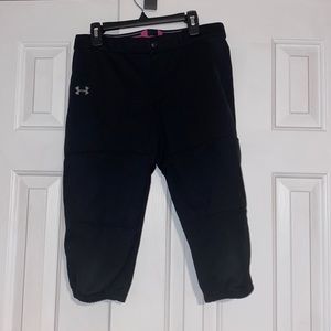 Under Armor joggers. Women’s small. Black. Pink on the inside.